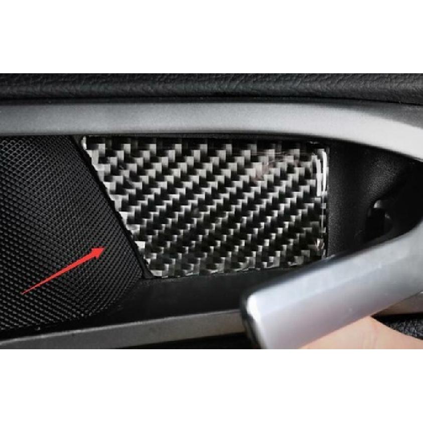Real Carbon Fiber Inner Door Bowl Cover Trim 4PCS Fit For Ford Edge 2015-