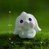 Resin Rabbit White Figurines Toy Model Desktop Car Decoration Accessories Gift