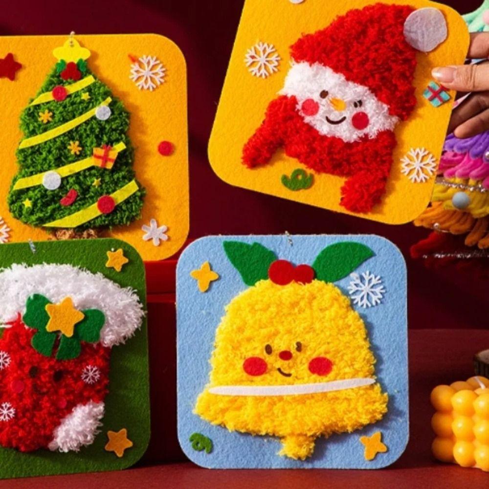 Non-Woven Fabric Christmas Sewing Kit Fun Threading Beginner Friendly Christmas Sewing Projects Handicrafts