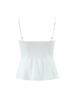 Chic French Lace-Trimmed Waist-Cinching Strapless Camisole for Women