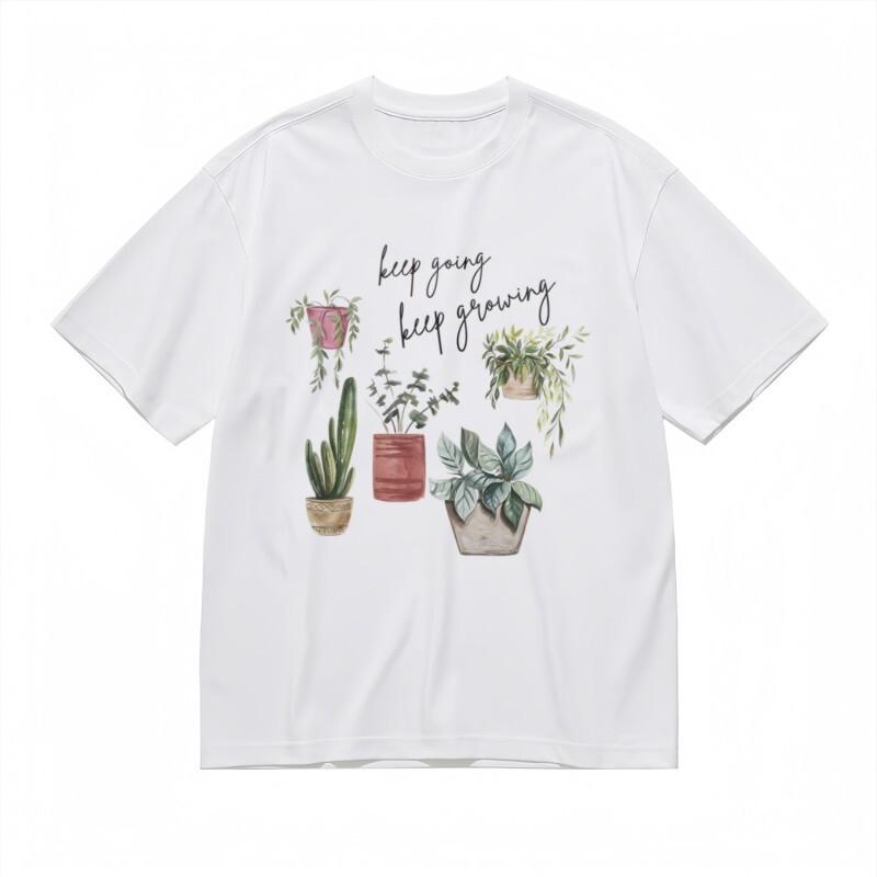 

Women s Breathable Classic T-Shirt Potted Cactus Motivational Slogan Tee 4XL