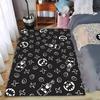 Playful Black Carpet with Cartoon Characters and Shapes Suitable for Use As an Anti-slip Game Mat for Living Room and Bedroom Sofas