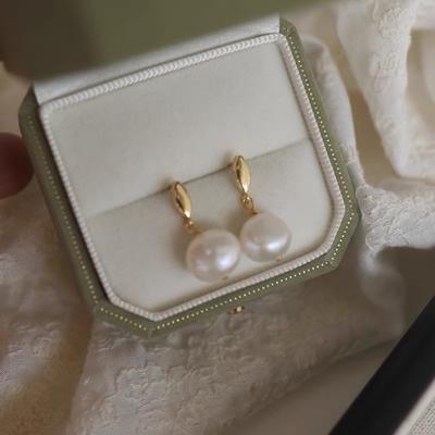 Commuter Versatile Cute, Natural Baroque Pearl Earrings Silver Needles Daily Simple Baroque Style Earrings