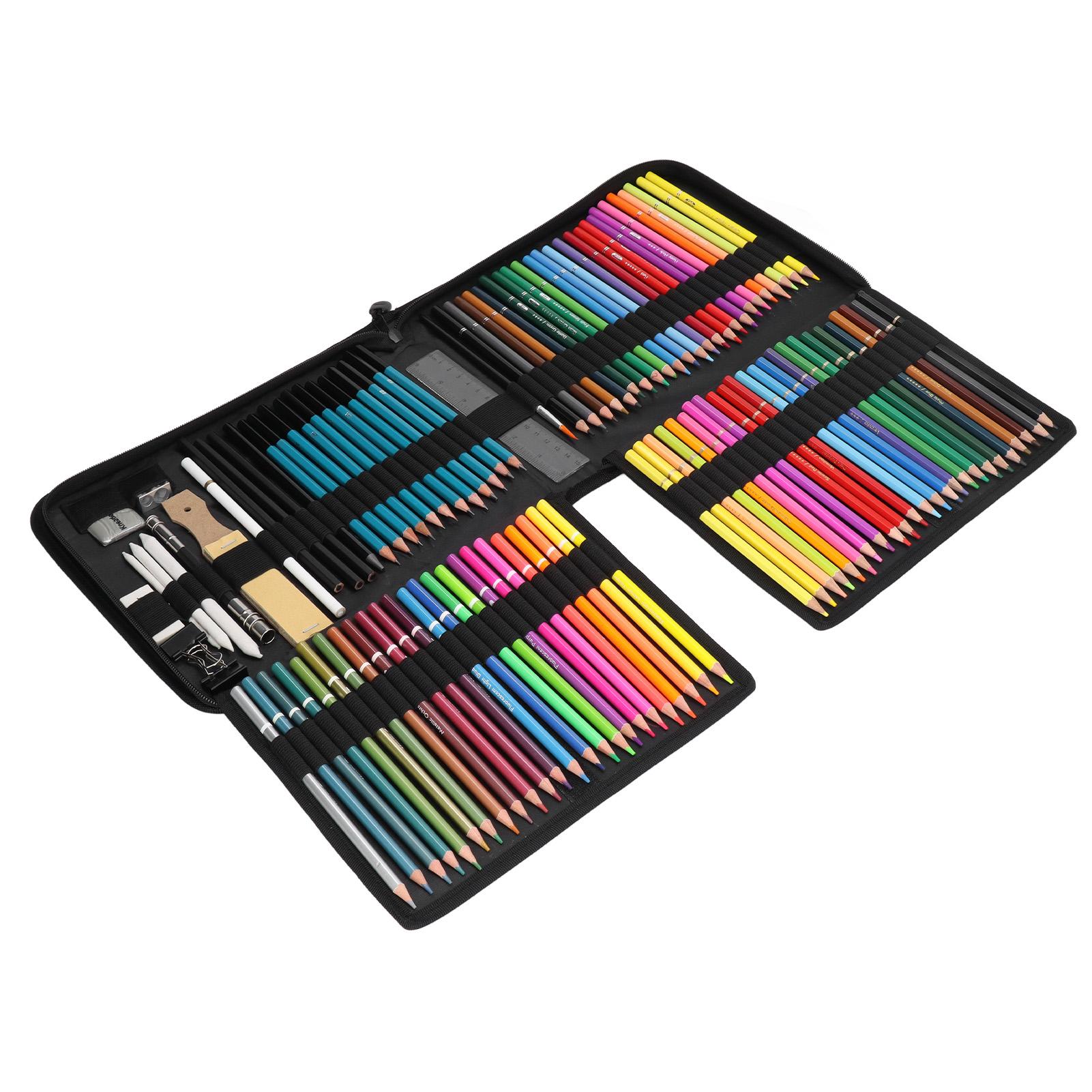 

Набор цветных карандашей для рисования, линейка, ластик, сумка для хранения, набор художественных принадлежностей для начинающих