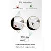 Indoor Door Indication Lock Household Keyed Three-lever Handle Lock White Bathroom Occupied or Unoccupied Door Handle