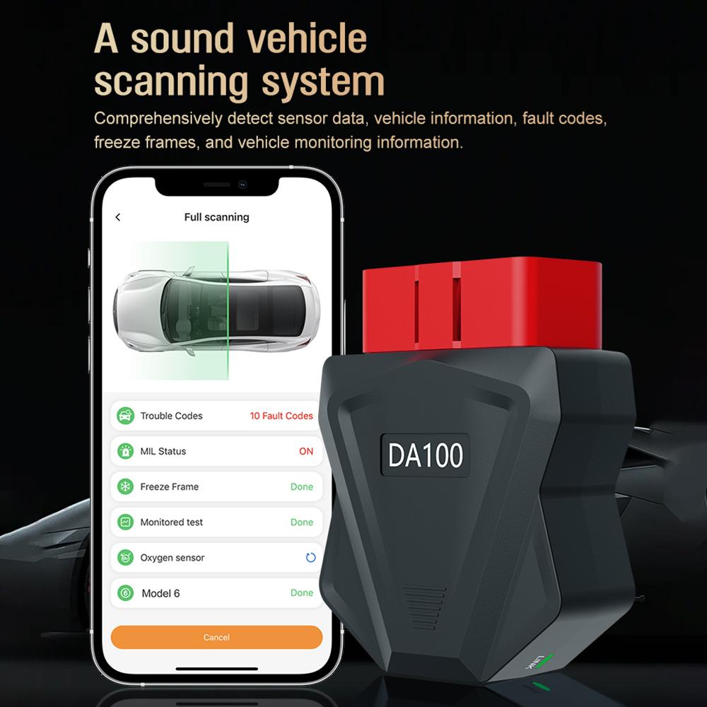 DA100 Car OBD2 Code Reader OBD 2 Scanner Auto Diagnostic Tools Erase Fault Code Engine Battery Test Auto Accessories With Switch