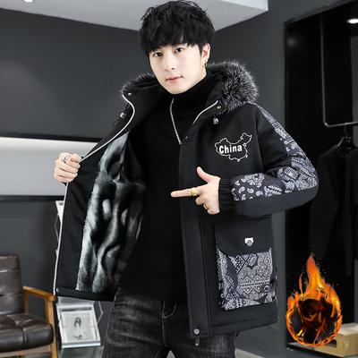 Autumn and Winter Thickened Jacket Men's Rabbit Hair Pie Overcome Men's Padded Jacket Fashion Jacket Padded Jacket