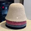 Colorful Gradient Knitted Basin Hat Autumn and Winter Plain and Versatile Fisherman Hat Warmth Ear Protection Temperament Bucket Hat