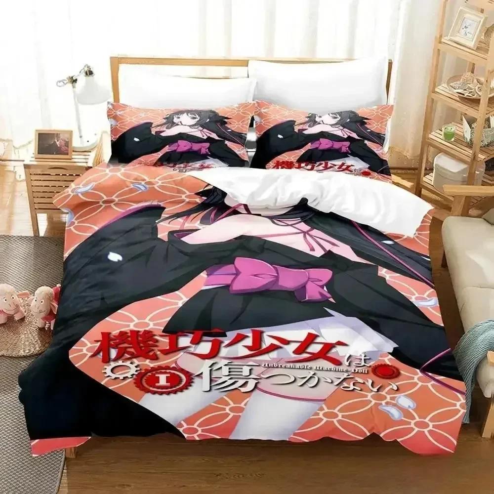 3D Anime Unbreakable Machine-Doll Bekväm Täcke Örngott Sängklädesset Barn Sovrumsdekoration Hemtextil
