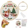 Ball Bell Cross Stitch Set Santa Claus DIY Embroidery Kit Xmas Embroidery Craft Set  Adults