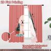 Stampa piana 2D 2 pezzi Tende Bichon Cane Albero di Natale Stampato Digitalmente Poliestere Tende Decorazione Murale Festiva Utilizzo per Cabine Fotografiche