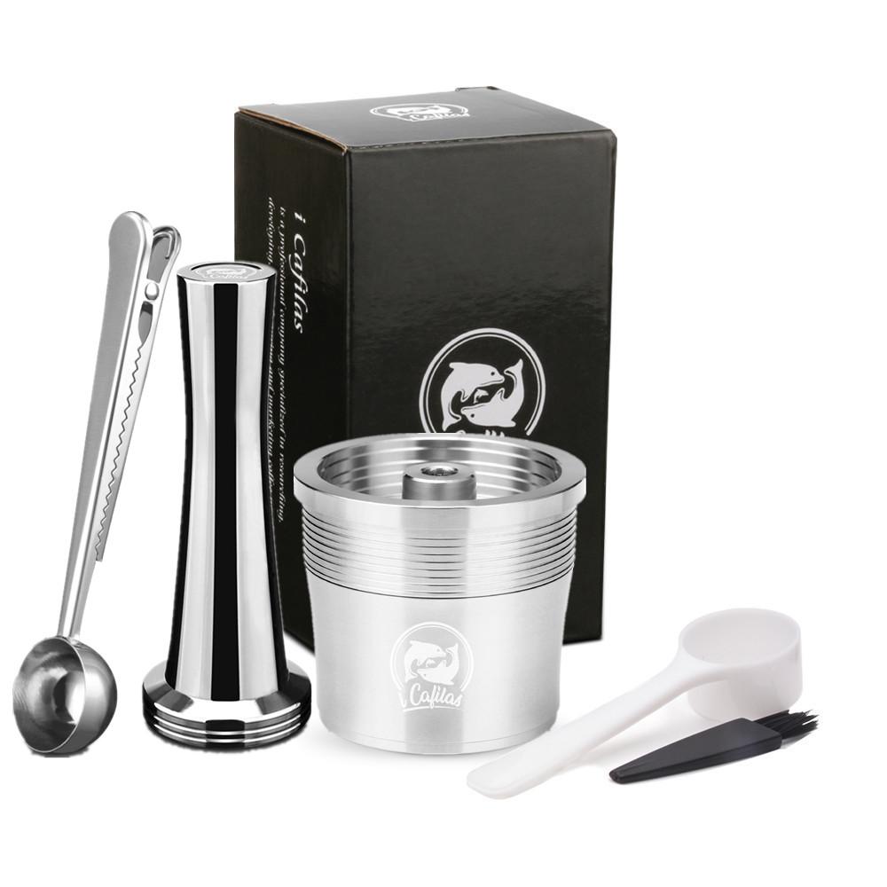 Refillable Capsule Pods Resuable Filter Cup Fit for Illy Coffee Machine Metal Stainless Steel Coffee Capsules Tamper