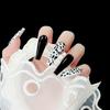 24Pcs/Set False Nails Fashion Gift Free 24Pcs Jelly Glue Waterproof Nail Art Press On Fingersnails Nail Sticker