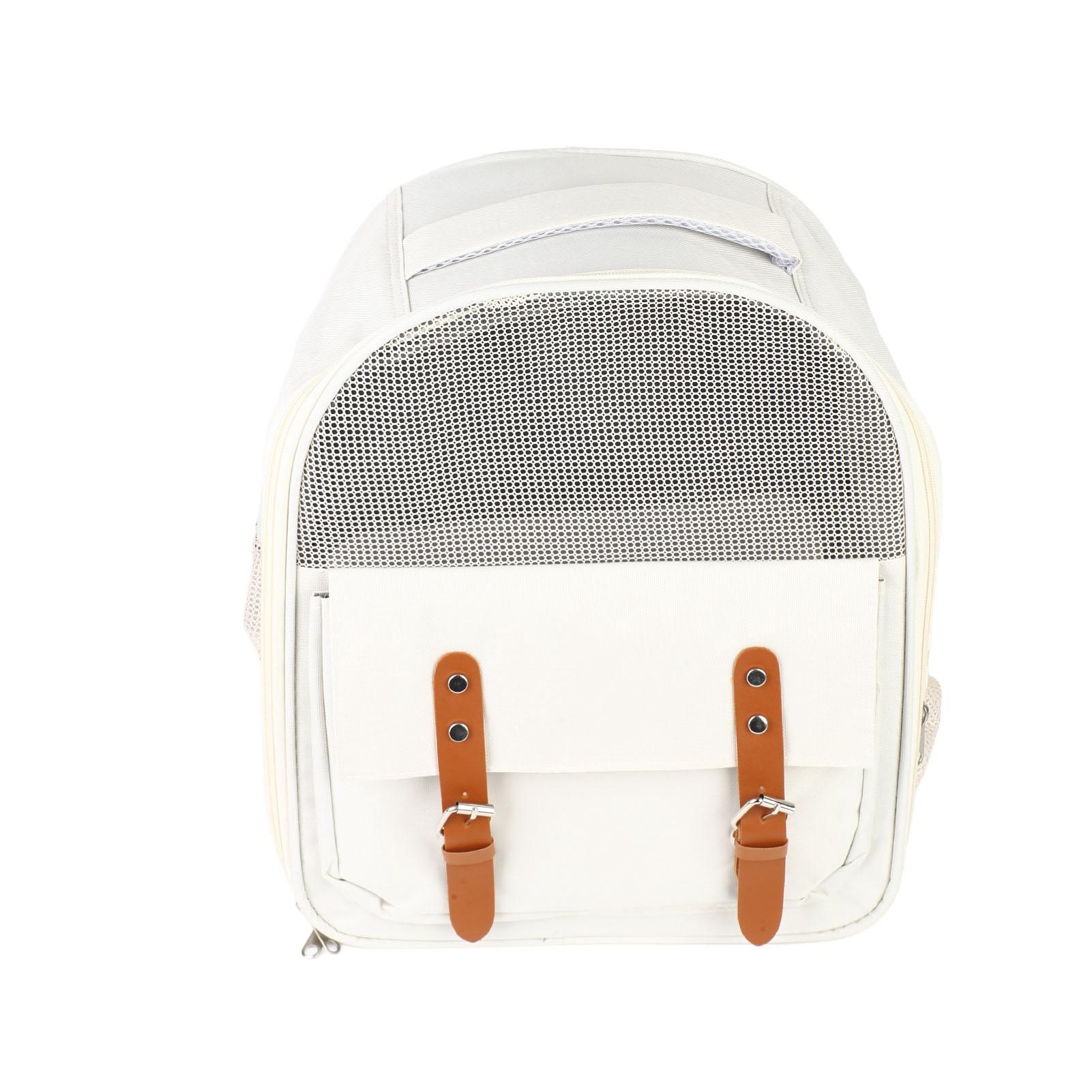 

Рюкзак для кошек большой вместимости, портативный, дышащий, для переноски собак и кошек, двухплечевая сумка для выгула питомца бежевый