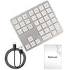 Tastiera numerica wireless compatibile con Bluetooth, 35 tasti, tastiera numerica silenziosa, computer portatile, tastiera numerica desktop, mini tastiera numerica