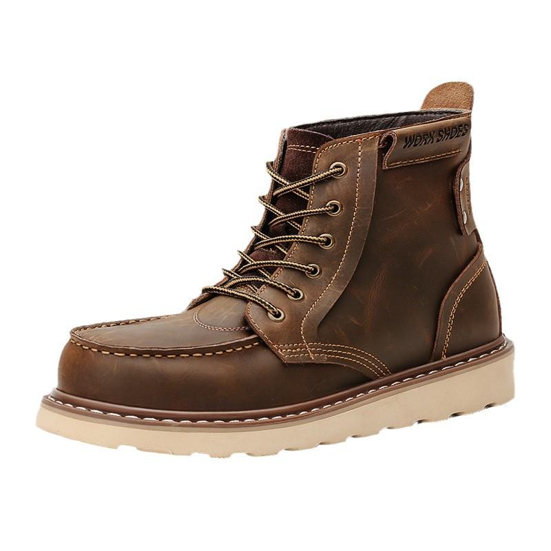 MRA Herren High-Top Retro Leder Winterstiefel 875