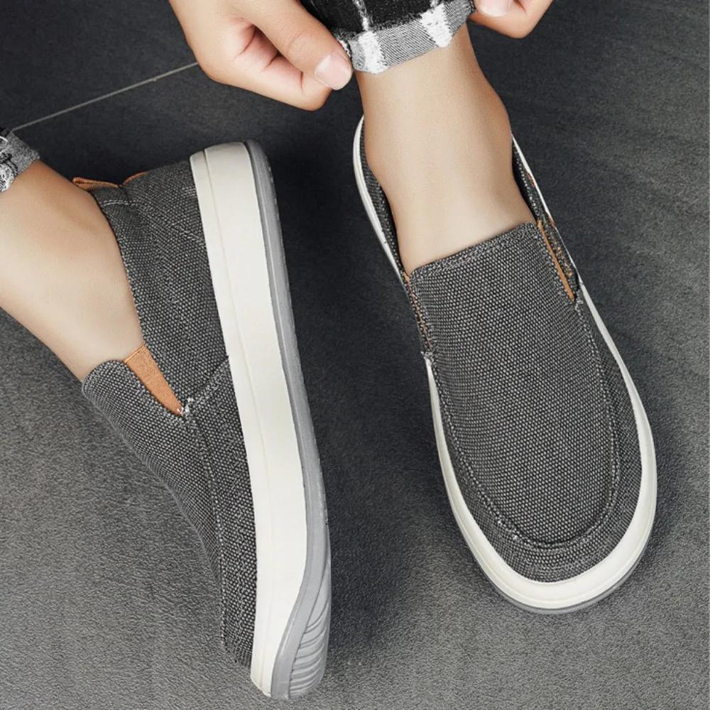 Men Casual Shoes New Casual Men's Shoes Fashion Versatile Canvas Shoes Breathable Wear Resistant Loafers Men Espadrilles
