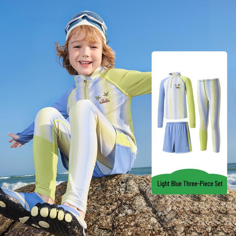 Kocotree Kids  Long-Sleeve Sun Protection Split Swimsuit Set 150