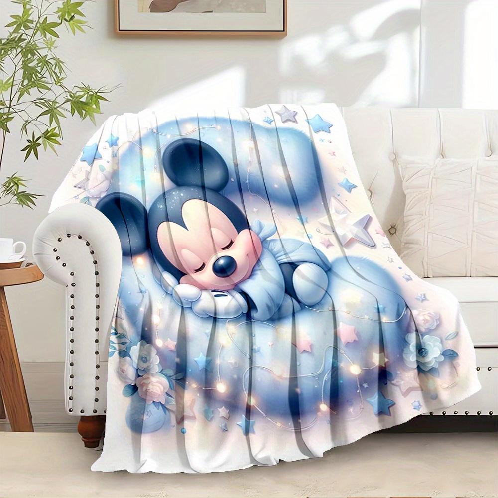 

1pc Velvet Mickey Mouse Bedding Throw Blanket, Cozy and Warm, Soft Plush Fabric, Perfect for Sofa or Bed, Ideal 75x90cm