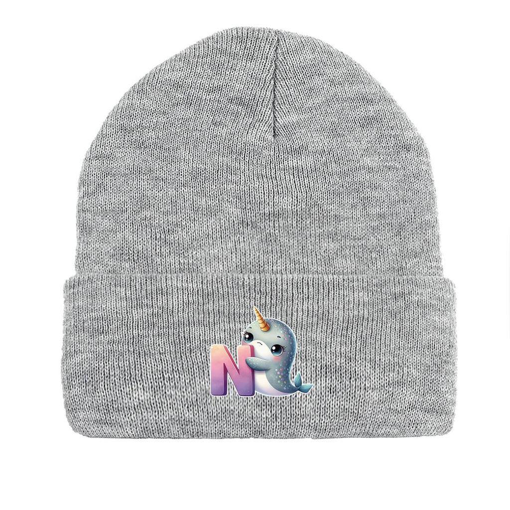 1pc, Alphabet A To Z and Animals Print Knitted Cap Beanie, 260 Knit Hats To Choose, for Men And Women