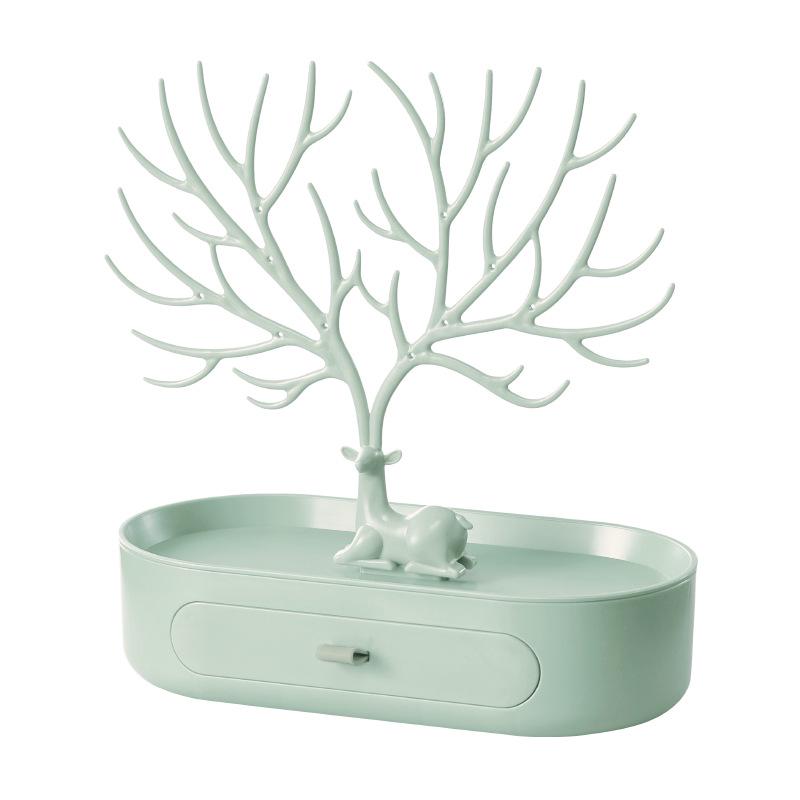 Antler Jewelry Stand: Deer-Shaped Rotating Earring and Necklace Organizer