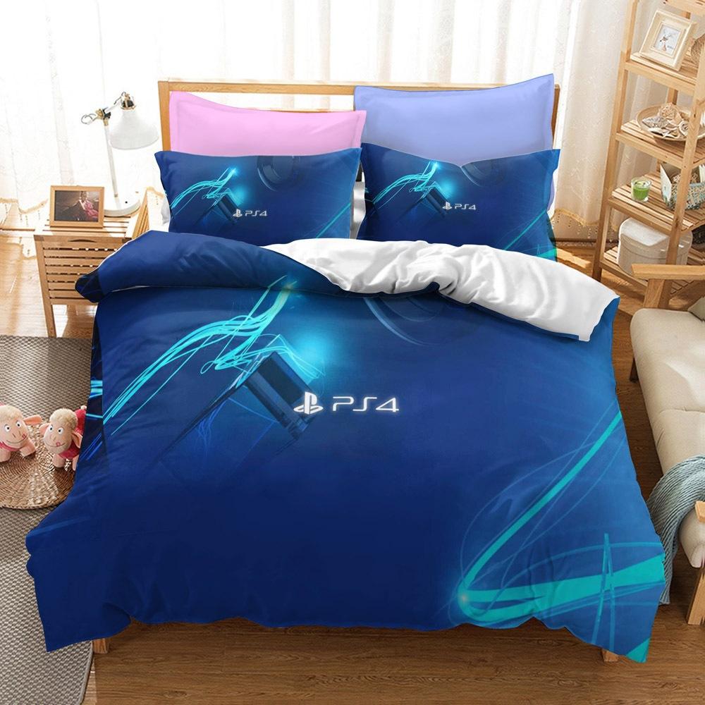 Bedding Kit, Game Console Symbol Series Size Three-Piece Quilt Cover