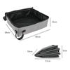 Portable Travel Cat Litter Box with Lid Collapsible Waterproof Covered Litter Box for Outdoor Travel Collapsible Portable Travel