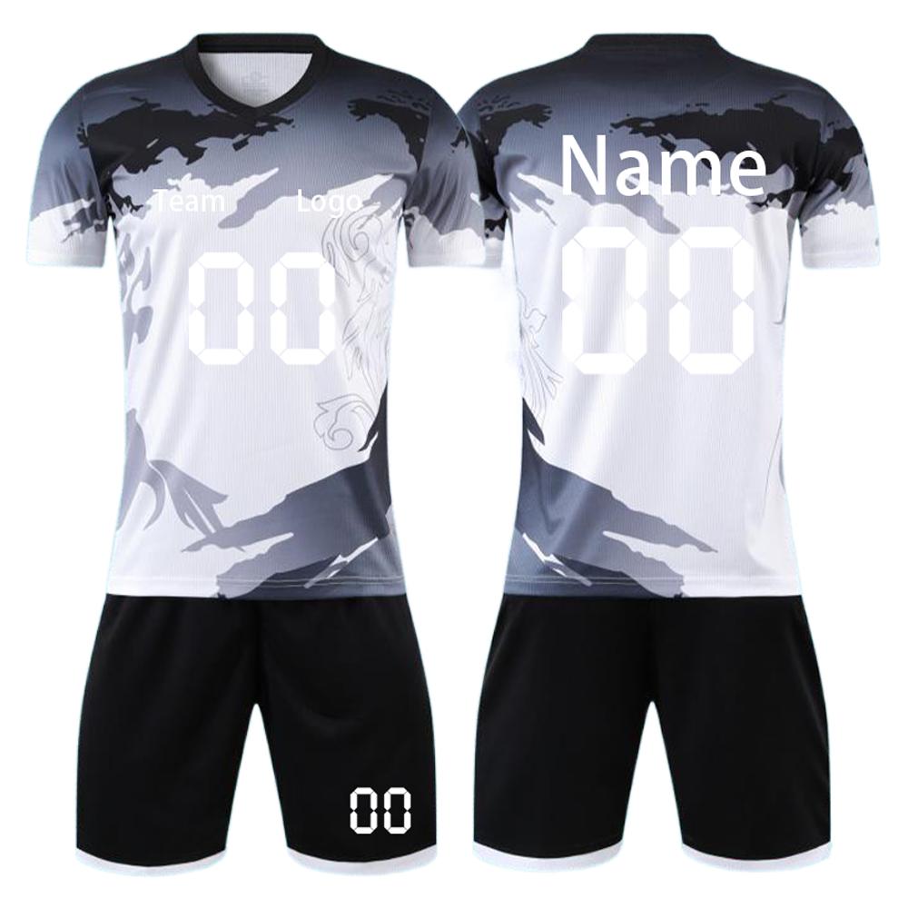 Custom Soccer Jersey Set Personalized Team Uniforms with and Number Quick Dry Fabric for Sports Training