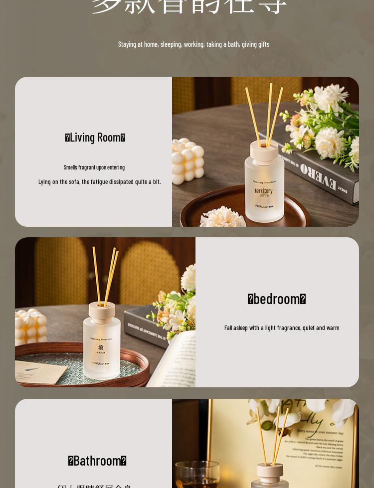 Rattan Aromatherapy Flameless Diffuser with Tea Scented Essential Oil - Long-lasting Indoor Fragrance Ornament, Ideal Birthday Gift.