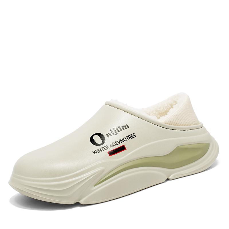 New Winter Men's Warm Slippers Cotton Slippers Outdoor Indoor Cotton Shoes Waterproof Mens Comfortable Home Bedroom Plush Slippers