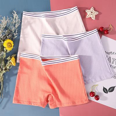 Slip boxer simplu fără cusături, cu dungi, respirabil, de mărime mare