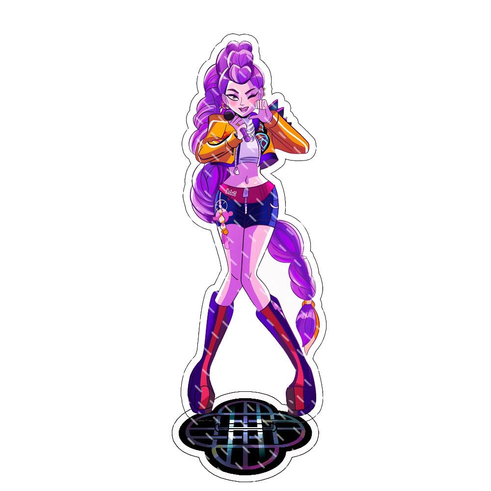 Anime KPop Demon Hunters Figure Acrylic Stand Model Rumi Mira Zoey Birthday Tabletop Decoration Christmas Fans Gifts 15cm