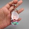 Oyster Shell Baby Car Keychain With Cartoon Animal Design For Kids Gifts