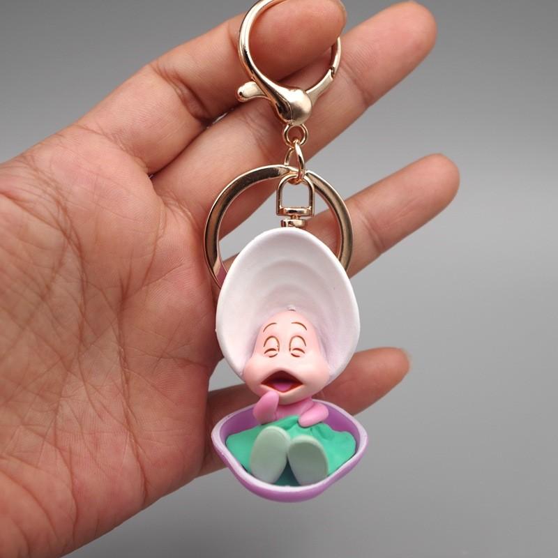 Oyster Shell Baby Car Keychain With Cartoon Animal Design For Kids Gifts