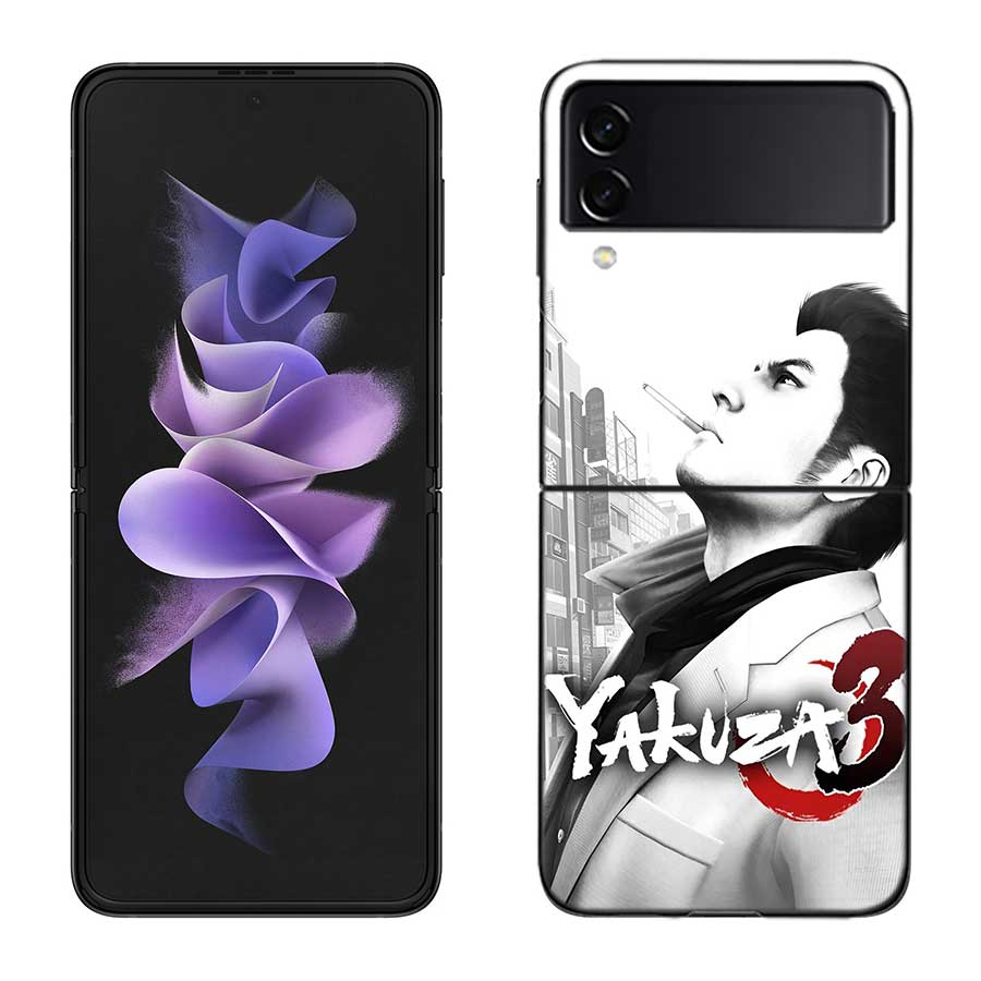 Yakuza 0 Game Phone Case For Samsung Z Flip 7 6 5G Galaxy Z Flip 5 4 3 Black Hard Cell Cover Luxury PC Shell Coque