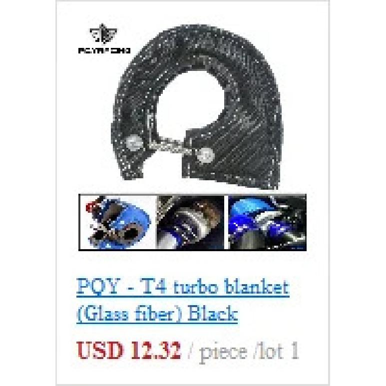 PQY - Turbo Heat Shield Turbocharger Blanket Cover For T2 T25 T28 GT28 GT30 GT35 For Most T3 Turbine Housing Turbo Charger