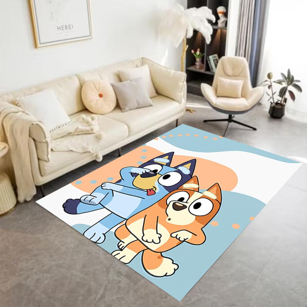 Bluey Bingo Adventure Area Rug Suitable for Outdoor Decorate room Dining Room Dormitory Anti-slip Rug Office home decor