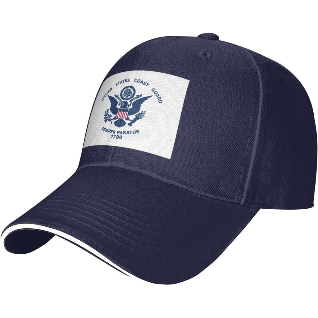 US Coast Guard Semper Paratus Emblem Baseball Cap Polyester Sun Hat Adjustable Trucker Cap Adult
