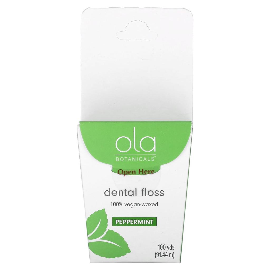 Dr. Mercola, Dental Floss, Peppermint, 91.44M(100Yd)