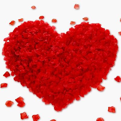 100 Stück künstliche Rosenblätter, künstliche Blumen, Seidenblätter für Valentinstag, Hochzeit, Blumendekoration