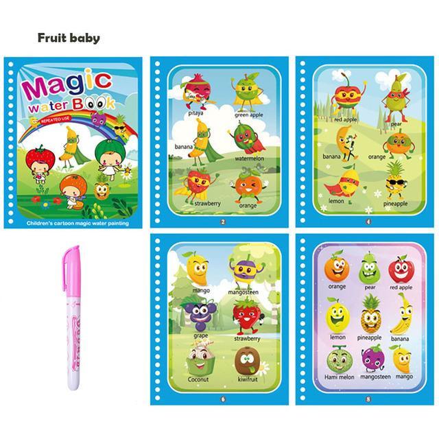 

Волшебная водная книга для рисования, игрушка, разнообразные темы, многоразовая раскраска, волшебная водная книга для рисования, игрушки для раннего развития детей