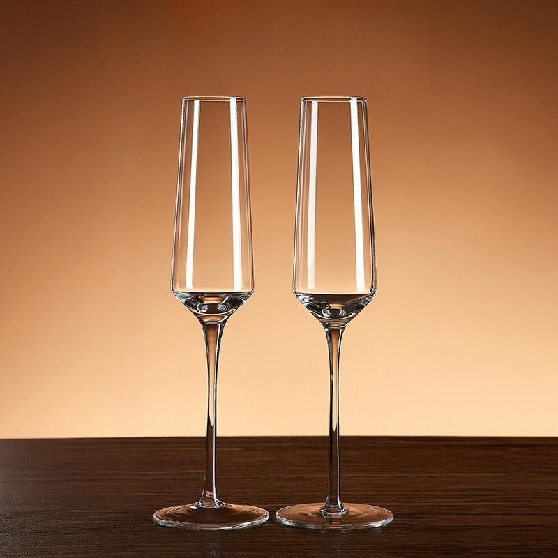 2-delat set Ins Hög Skönhet Kristallglas Champagneglas Hem Vinglas Cocktail Högt Glas Mousserande Lätt Berusad