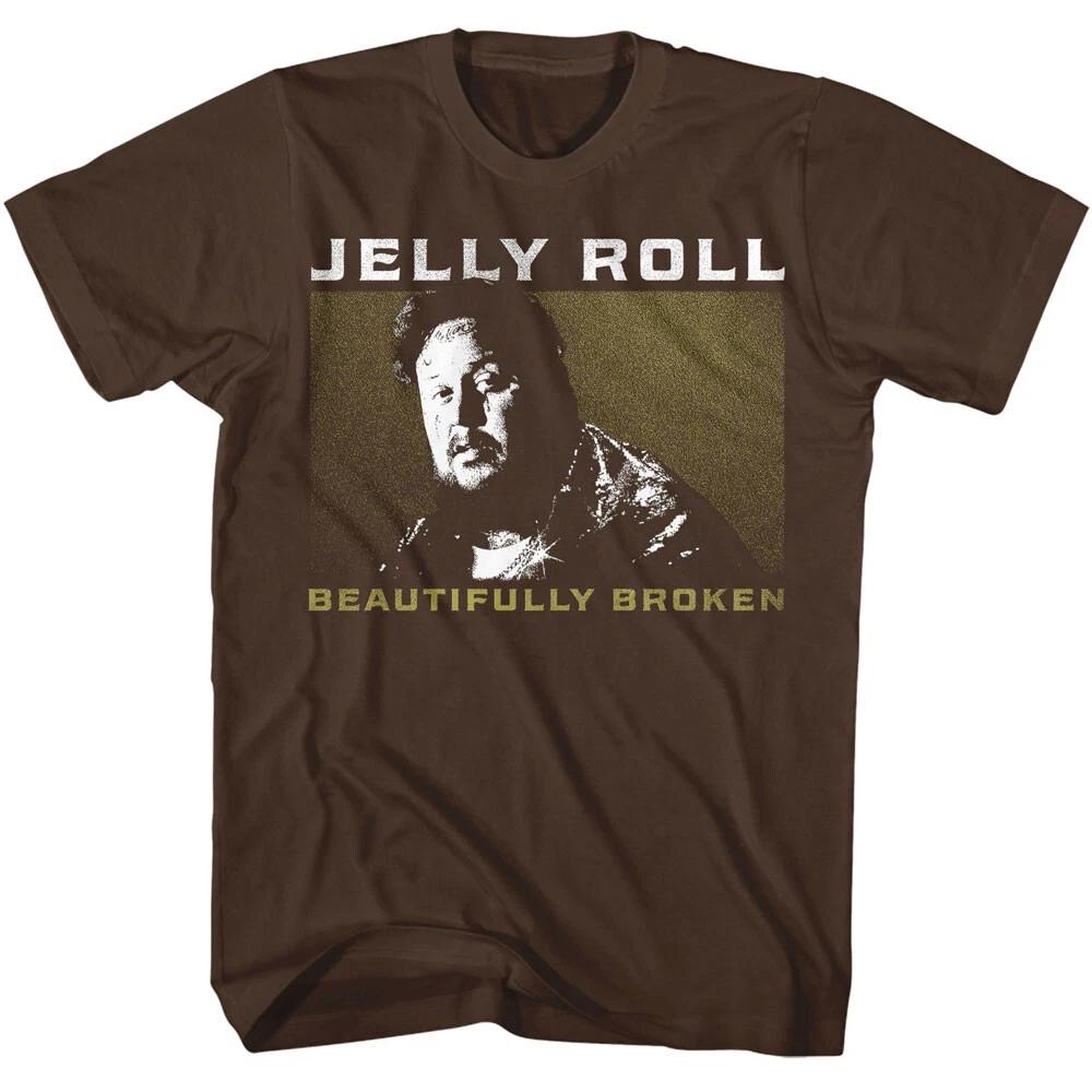 Jelly Roll Photo Beautifully Broken Men s T Shirt Country Music M