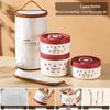 Kirschrote Edelstahl-Isolier-Lunchbox