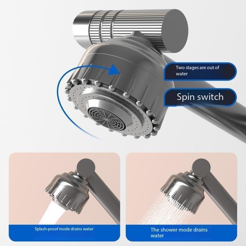 ABS Swivel Kitchen Faucet Anti Splash Sink Mixer Tap Hot Cold Water Bathroom Brushed Nickel Home