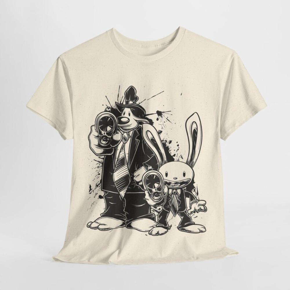 Sam & Max Short Sleeve Print Tshirt Clothing Tee Women Cotton T Shirt Fashion Summer Tops Y2k Short Sleeves Classic