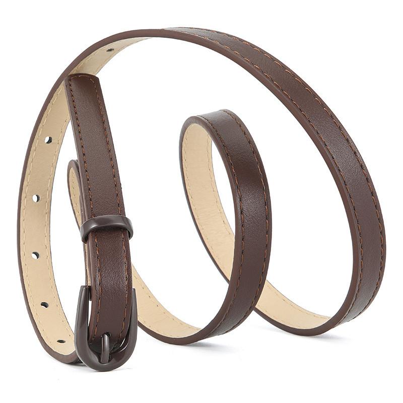 Contemporary And Sleek Pu Leather Womens Belt With Stylish Pin Buckle For Outfit Any