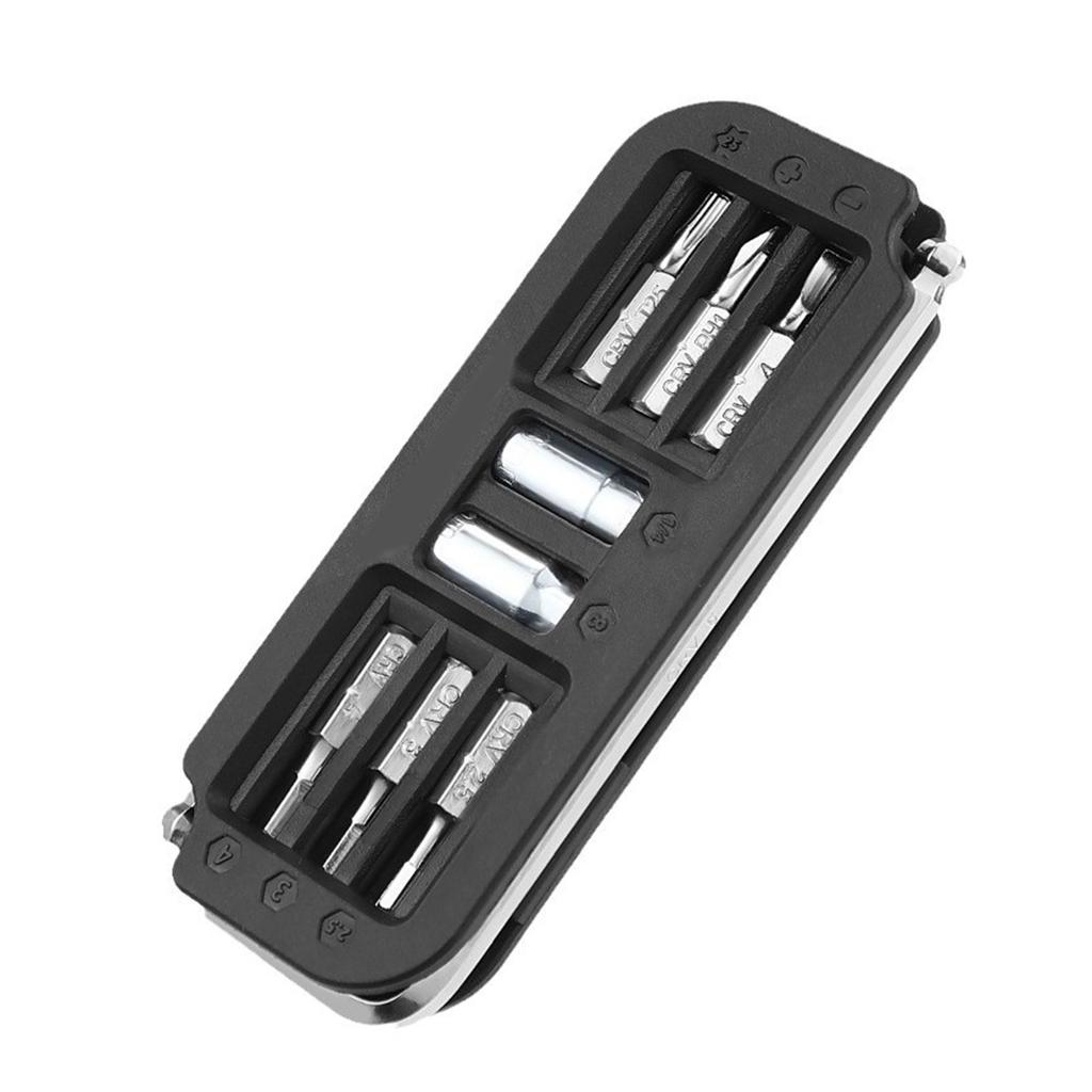 10 in 1 Bicycle Multi Tool Steel Cycling Combination Maintenance Tool Multifunctional Hexagon Wrench Bit Socket Set Tool