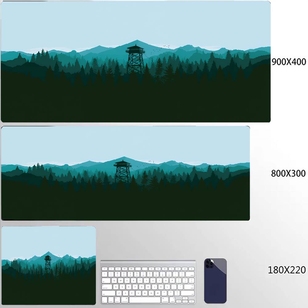 Firewatch Mouse Pad XXL Rubber Deep Forest Large Mousepad Gamer Non-Slip Art Desk Mat Computer Laptop Pads 90x40cm Keyboard Mats