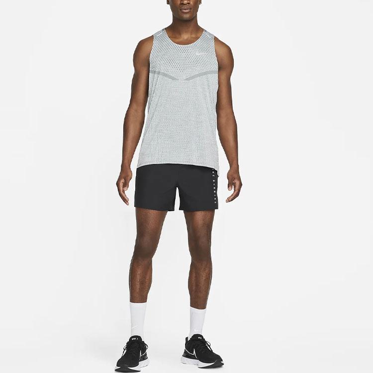 Nike Dri-FIT ADV TechKnit Ultra Solid Color Brand Logo Sleeveless Tank Top Men Tops Light-Gray DM4751-084